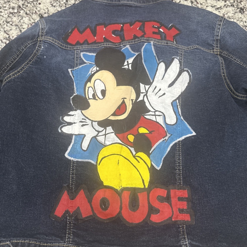 Skyline Wears 3XL Girls Mickey Mouse Jacket Hand Painted